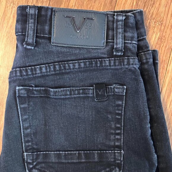Versace V19-69 Abbigliamento Sportivo SRL Milano Italia Mens Black Jeans 28-30 - Picture 9 of 11